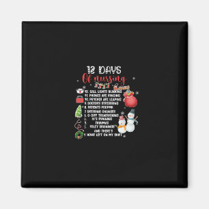 Geschenk für Krankenschwester   12 Tage Krankenpfl Magnet