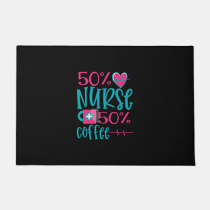 Geschenk für Krankenschwester 50 Nurse 50 Kaffee Fußmatte