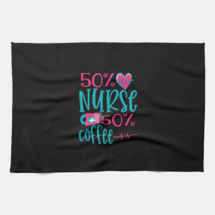 Geschenk für Krankenschwester 50 Nurse 50 Kaffee Geschirrtuch
