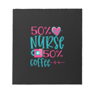 Geschenk für Krankenschwester   50 Nurse 50 Kaffee Notizblock