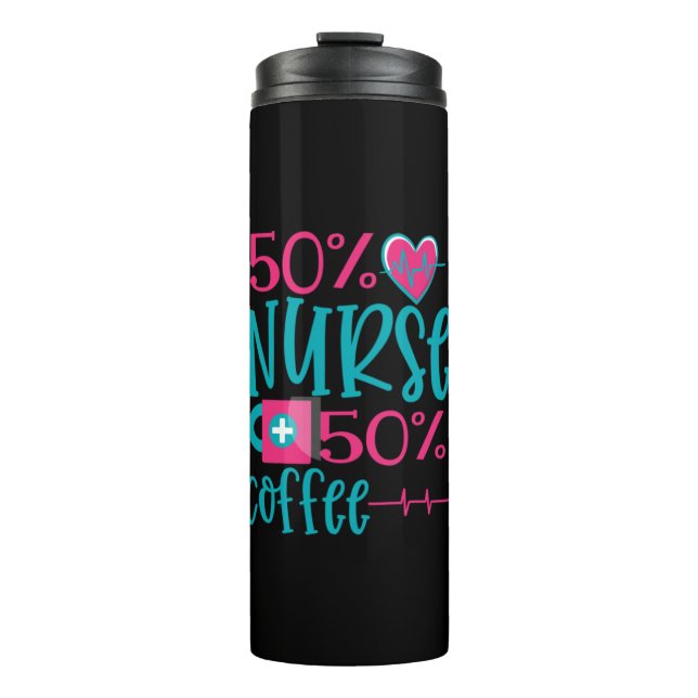 Geschenk für Krankenschwester | 50 Nurse 50 Kaffee Thermosbecher (Vorderseite)