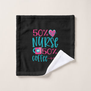 Geschenk für Krankenschwester 50 Nurse 50 Kaffee Waschlappen