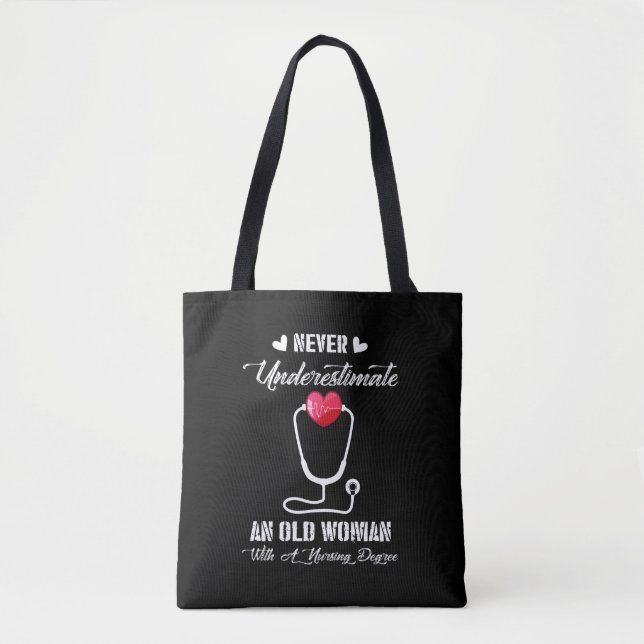 Geschenk für Krankenschwester | Ältere Frauen in d Tasche (Vorderseite)