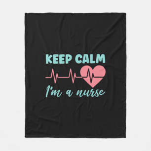 Geschenk für Krankenschwester   Behalten Ruhe Ich  Fleecedecke