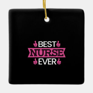 Geschenk für Krankenschwester Beste Krankenschwest Keramikornament