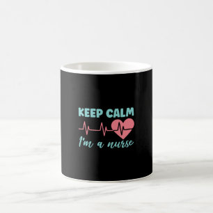 Geschenk für Krankenschwester Bleib ruhig ich bin Kaffeetasse