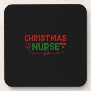Geschenk für Krankenschwester Christmas Nurse Getränkeuntersetzer