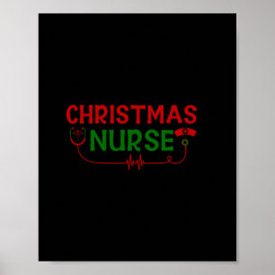 Geschenk für Krankenschwester Christmas Nurse Poster