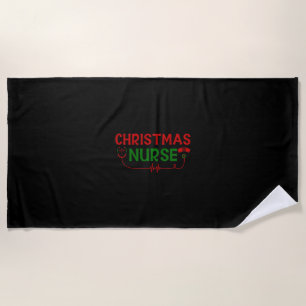 Geschenk für Krankenschwester Christmas Nurse Strandtuch