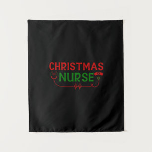 Geschenk für Krankenschwester Christmas Nurse Wandteppich