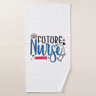 Geschenk für Krankenschwester Future Nurse Badehandtuch
