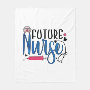 Geschenk für Krankenschwester Future Nurse Fleecedecke
