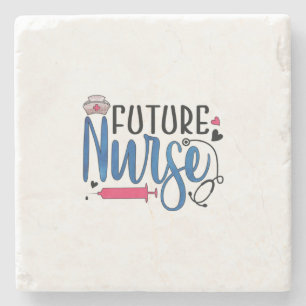 Geschenk für Krankenschwester   Future Nurse Steinuntersetzer