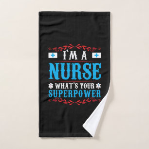 Geschenk für Krankenschwester Ich bin eine Krank Handtuch