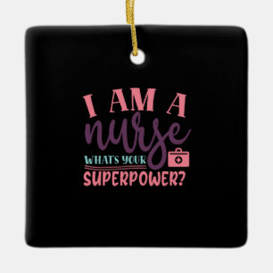 Geschenk für Krankenschwester   Ich bin eine Krank Keramikornament