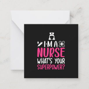 Geschenk für Krankenschwester Ich bin eine Krank Mitteilungskarte