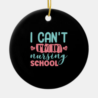Geschenk für Krankenschwester | Ich bin in der Kra Keramik Ornament