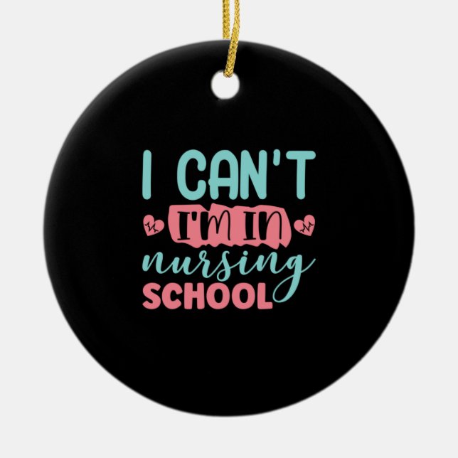 Geschenk für Krankenschwester | Ich bin in der Kra Keramik Ornament (Vorne)