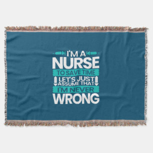 Geschenk für Krankenschwester Ich bin Krankensch Decke
