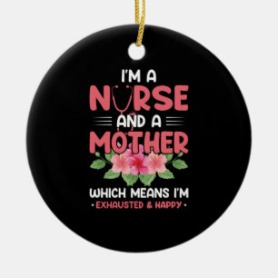 Geschenk für Krankenschwester Ich bin Krankensch Keramik Ornament
