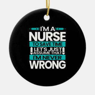 Geschenk für Krankenschwester   Ich bin Krankensch Keramik Ornament