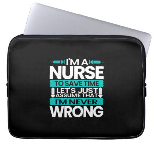 Geschenk für Krankenschwester Ich bin Krankensch Laptopschutzhülle