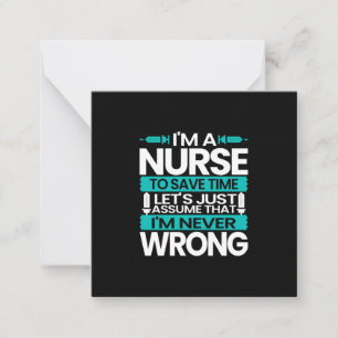 Geschenk für Krankenschwester   Ich bin Krankensch Mitteilungskarte