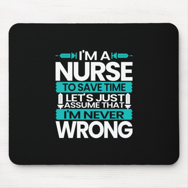 Geschenk für Krankenschwester | Ich bin Krankensch Mousepad (Vorne)