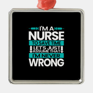 Geschenk für Krankenschwester Ich bin Krankensch Ornament Aus Metall