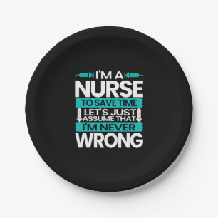 Geschenk für Krankenschwester   Ich bin Krankensch Pappteller