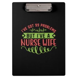 Geschenk für Krankenschwester Ich habe 99 Proble Klemmbrett