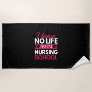 Geschenk für Krankenschwester Ich habe kein Lebe Strandtuch
