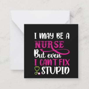 Geschenk für Krankenschwester Ich kann Krankenschw Mitteilungskarte