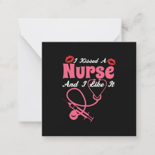 Geschenk für Krankenschwester   Ich küsste eine Kr Mitteilungskarte