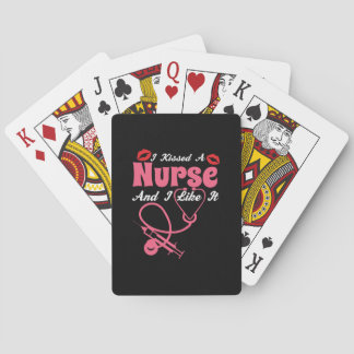 Geschenk für Krankenschwester | Ich küsste eine Kr Spielkarten