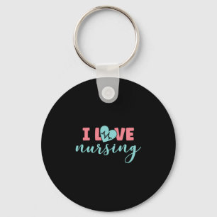 Geschenk für Krankenschwester   Ich liebe Pflege Schlüsselanhänger