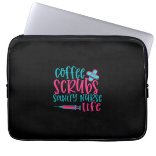 Geschenk für Krankenschwester Kaffeekrubs Sanity Laptopschutzhülle