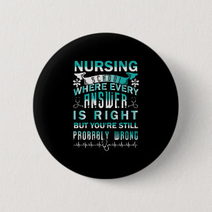 Geschenk für Krankenschwester   Krankenschule, in  Button