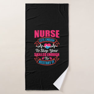 Geschenk für Krankenschwester Krankenschwester N Badehandtuch