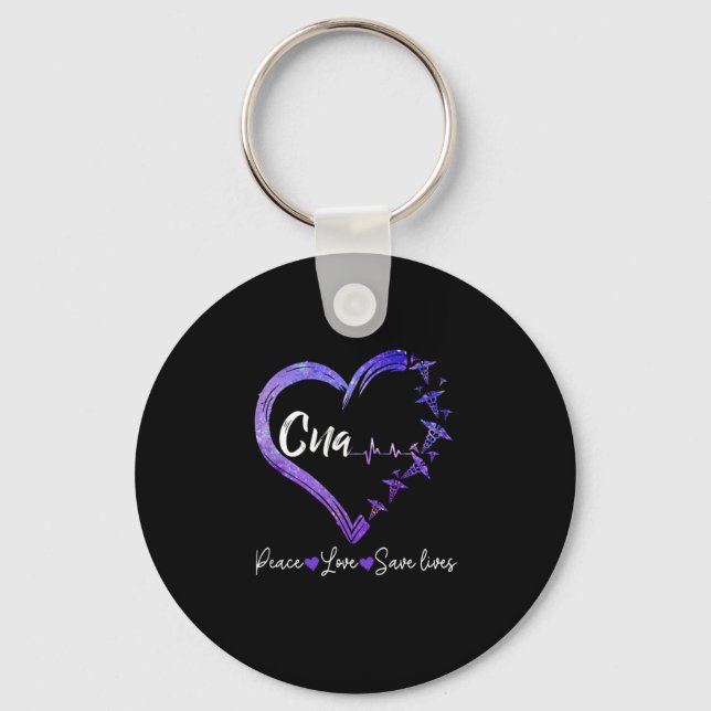 Geschenk für Krankenschwester | Liebe CNA Peace Li Schlüsselanhänger (Vorderseite)