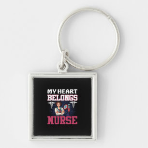 Geschenk für Krankenschwester   Mein Herz gehört d Schlüsselanhänger