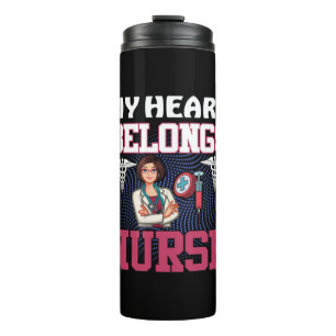 Geschenk für Krankenschwester   Mein Herz gehört d Thermosbecher