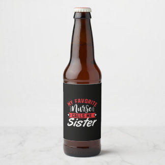 Geschenk für Krankenschwester | Meine Lieblingssch Bierflaschenetikett