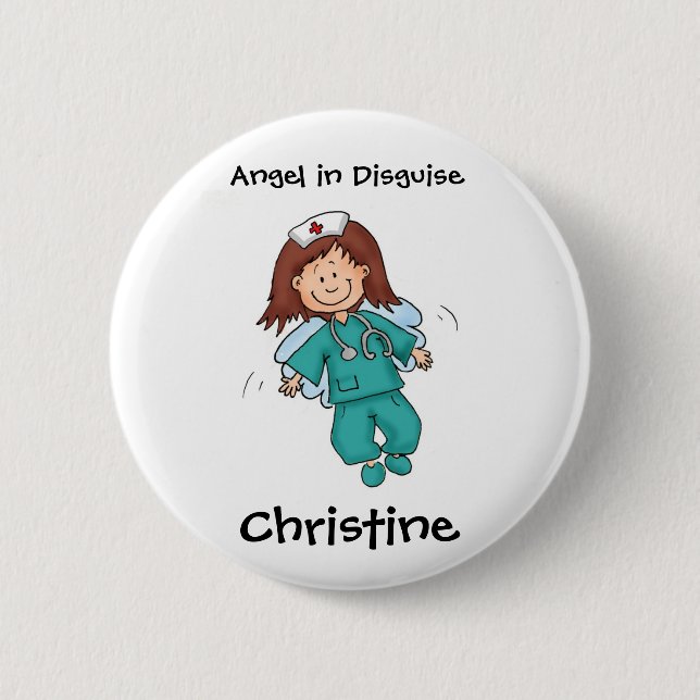 Geschenk für Krankenschwester - personifizieren Button (Vorderseite)