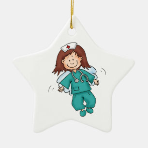 Geschenk für Krankenschwester - personifizieren Keramikornament