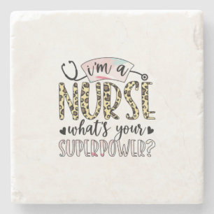Geschenk für Krankenschwester Proud Super Nurse Steinuntersetzer