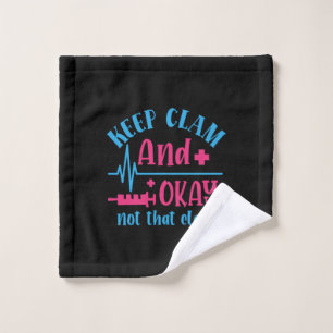 Geschenk für Krankenschwester Ruhe Behalten und Waschlappen
