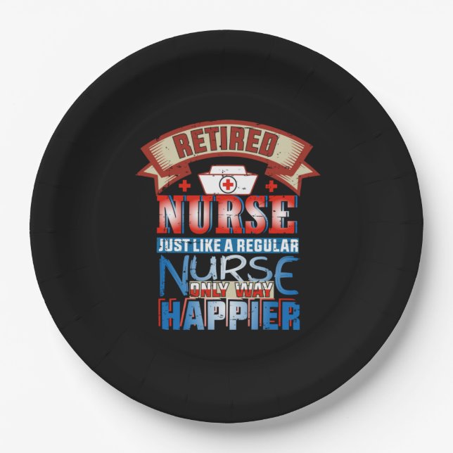 Geschenk für Krankenschwester | Ruheständlerin wie Pappteller (Vorderseite)