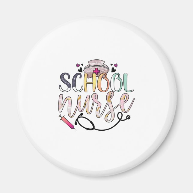 Geschenk für Krankenschwester | Schulkrankenpflege Magnet (Vorne)
