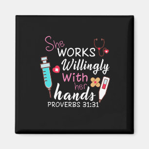 Geschenk für Krankenschwester   Sie arbeitet bewu Magnet